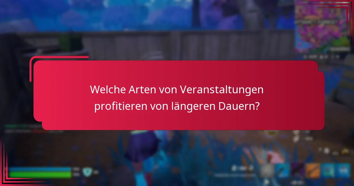 Wie plant man die Dauer einer Event-Quest effektiv?