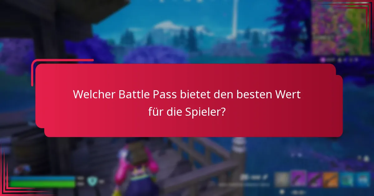 Welcher Battle Pass bietet den besten Wert für die Spieler?